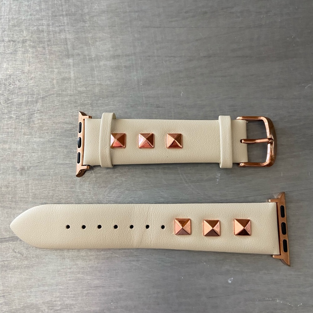 Leather Studded Apple Watch Strap